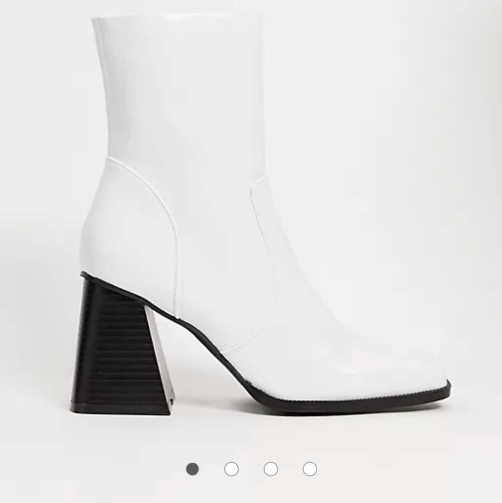 Raid Lorina heeled ankle boots in white